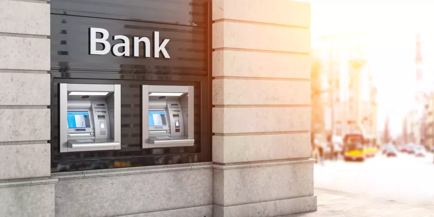 Bank with two ATMs